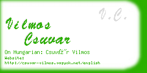 vilmos csuvar business card